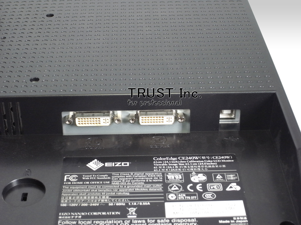 CE240W / 液晶モニタ ColorEdge【中古放送用・業務用 映像機器・音響機器の店 トラスト株式会社】