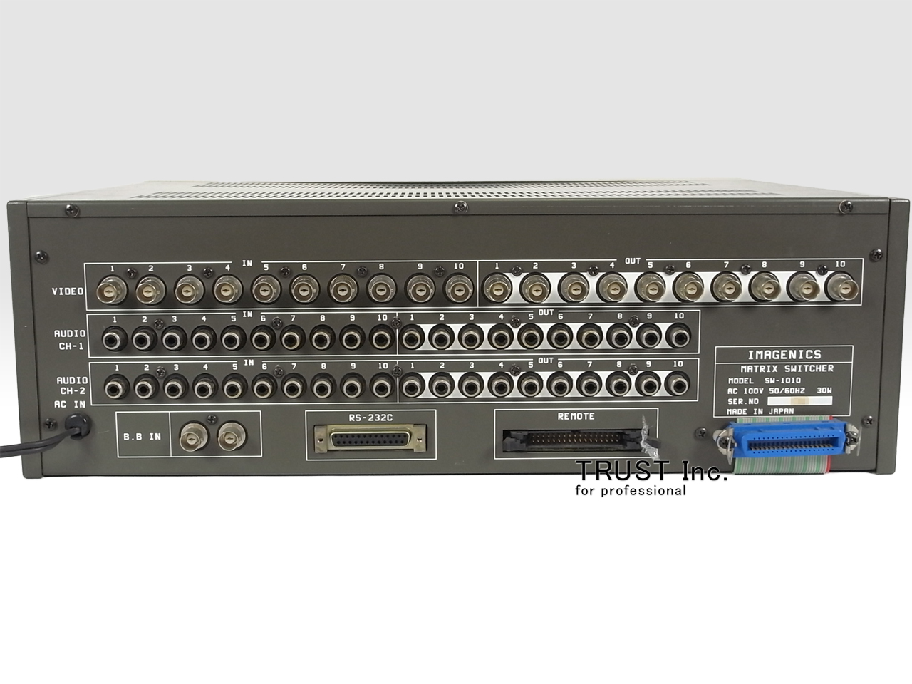 SW-1010 / Matrix Switcher【中古放送用・業務用 映像機器・音響機器の店 - トラスト株式会社】