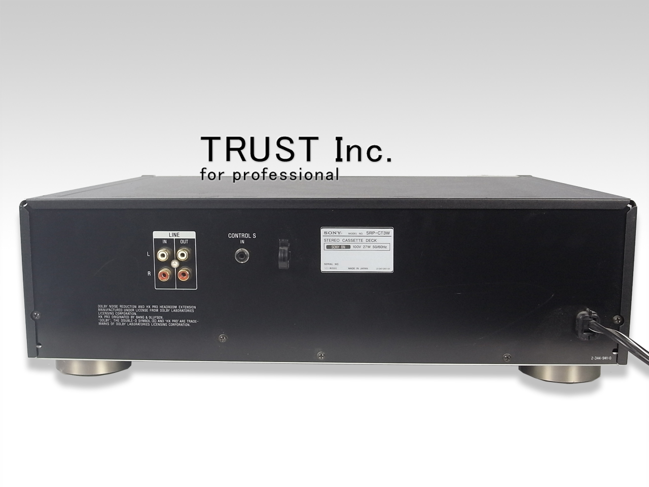 その他 SONY SRP CT3W SRP-CT3W / Stereo Cassette Deck【中古放送用・業務用 映像機器・音響