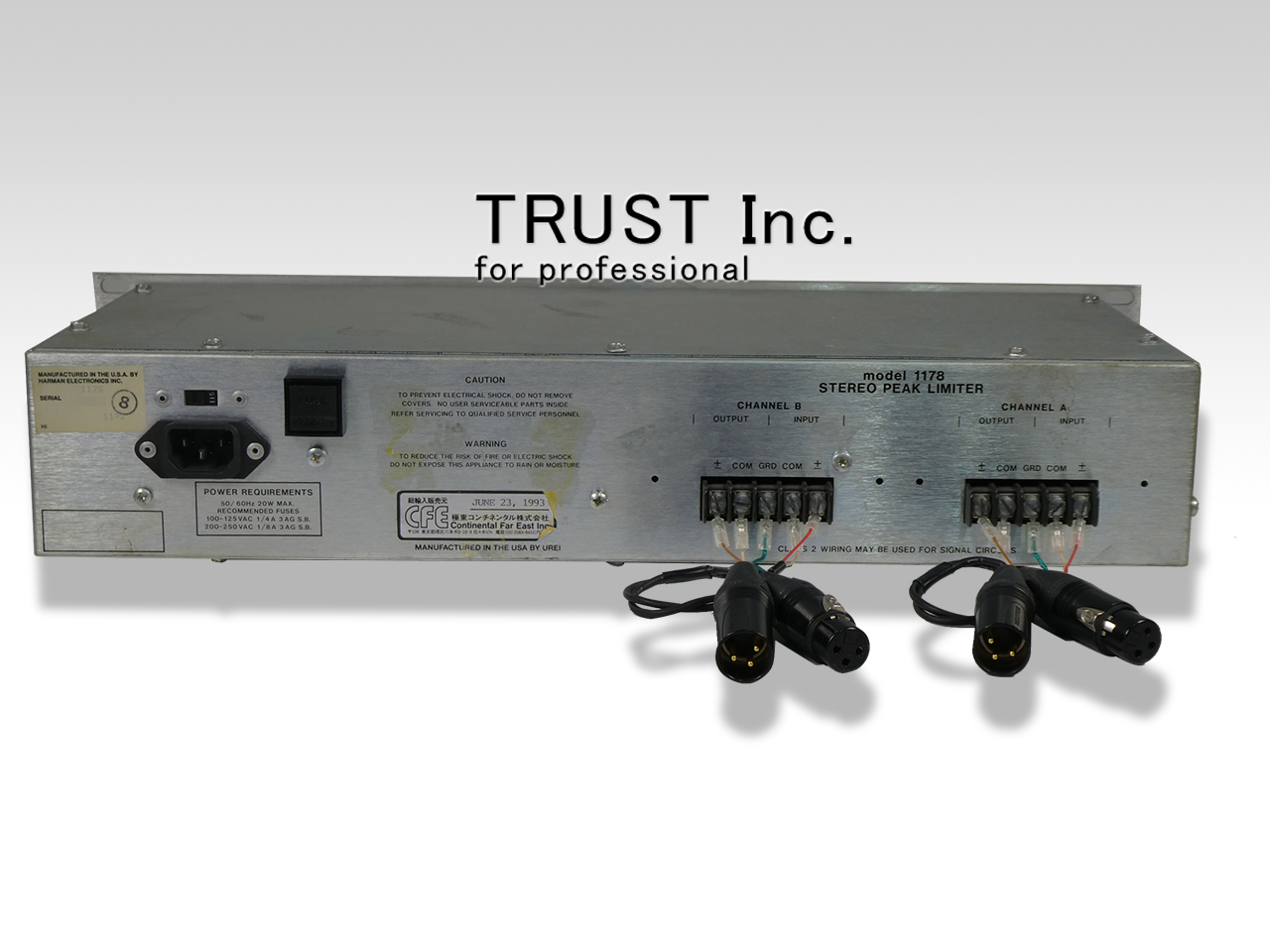 【貴重】UREI 1178 デュアルピークリミッター Model 1178 / Dual Peak Limiter【中古放送用・業務用 映像機器