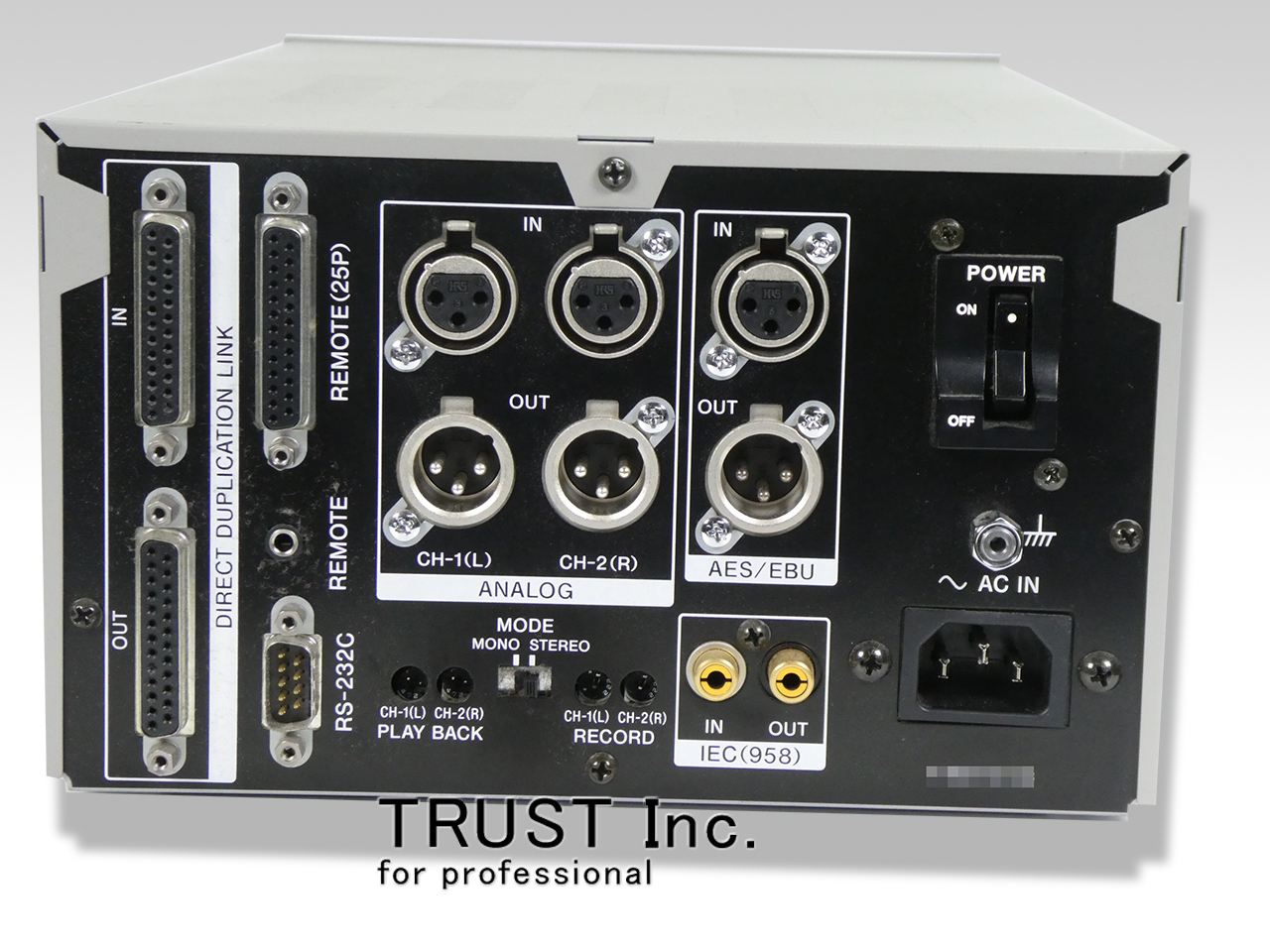 SONY　MDS-B5　業務用　MDレコーダー　動作品 MDS-B5 / Minidisc Recorder【中古放送用・業務用 映像機器・音響機器