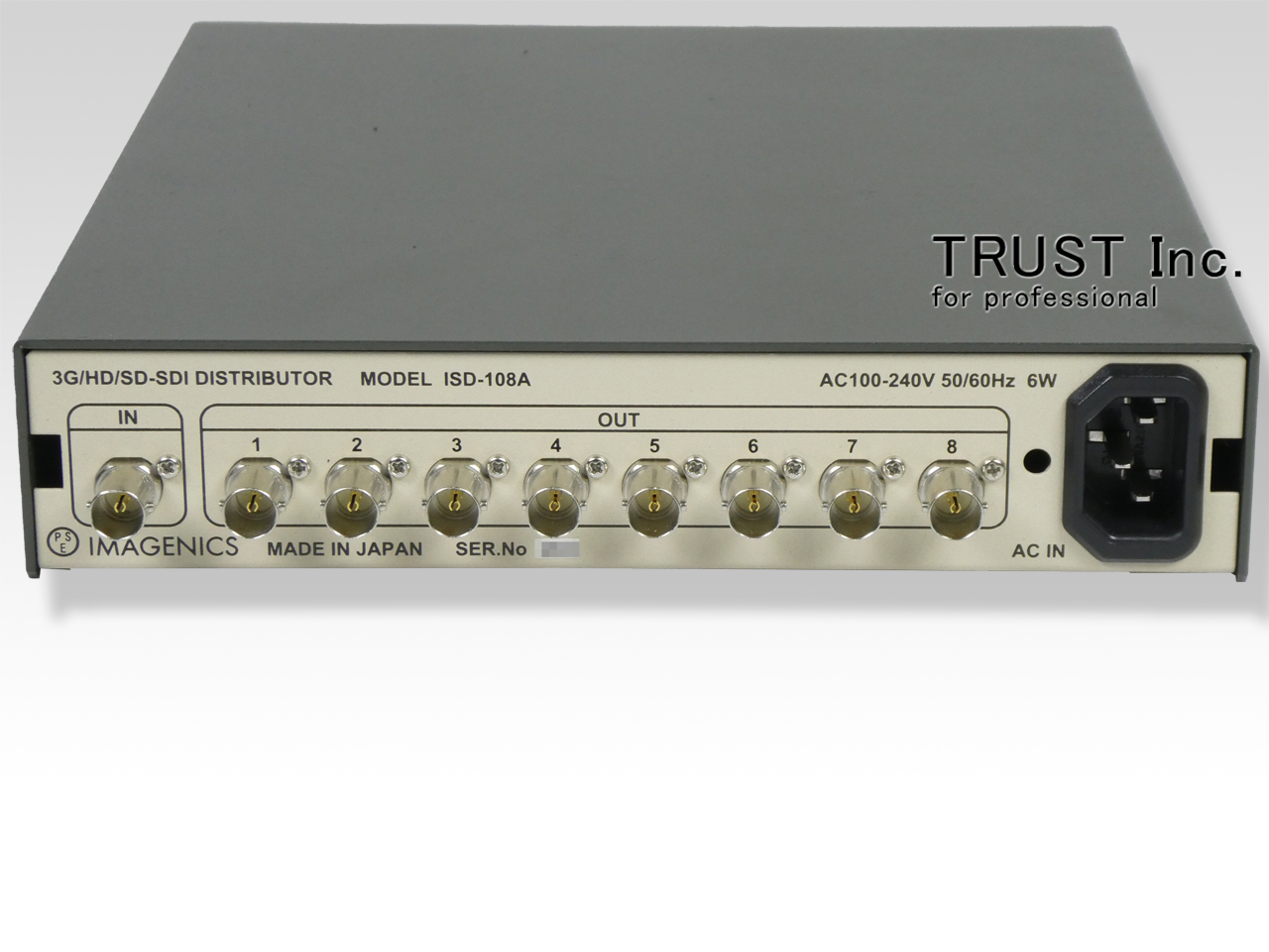 IMAGENICS ISD-108A 1入力8出力 HDシリアルデジタル分配器（3G/SD/HD-SDI
